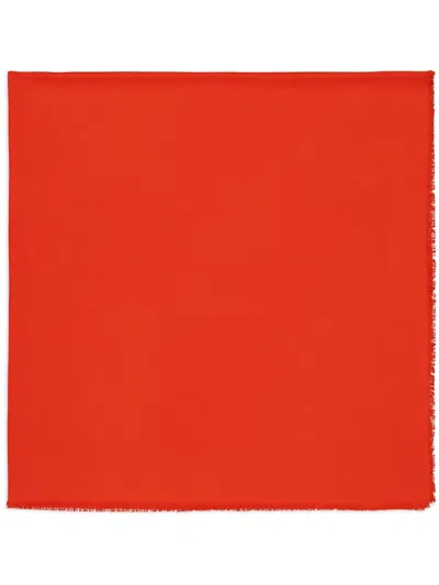 Fendi Square Shawl Ff Made Of Silk In Red