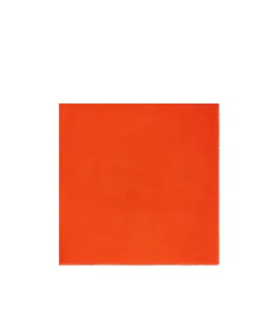 Fendi Logo-embroidered Silk Shawl In Red