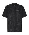 Fendi Logo-embroidered Stitching T-shirt In Black
