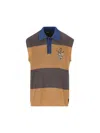 Fendi Cotton Polo Shirt In Sandal Argilla