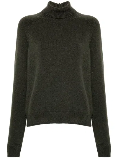 Fendi Logo-embroidered Sweater In Green