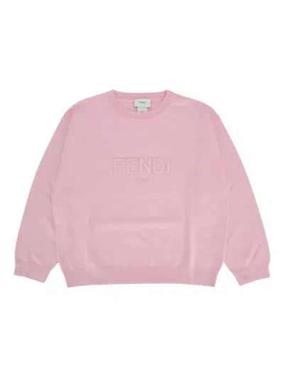 FENDI LOGO-EMBROIDERED SWEATSHIRT