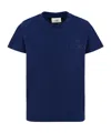 Fendi Logo-embroidered T-shirt In Blue