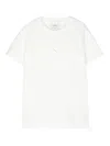 Fendi Teen Ivory Logo T-shirt In White