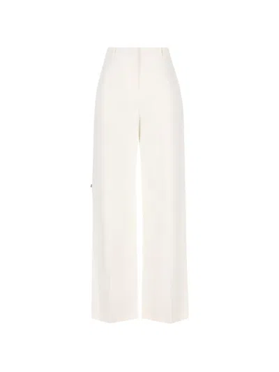 Fendi Trousers Light And Natural In White