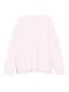 Fendi Logo-embroidered Wool Sweater In Pink