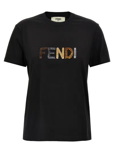 Fendi T-shirt In Black