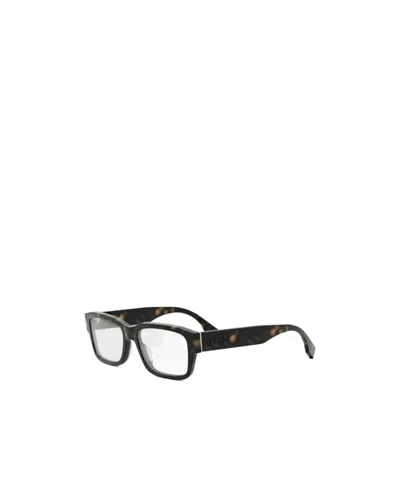 Fendi Logo Flat Mirror In Black