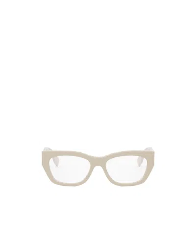 Fendi Logo Flat Mirror In White