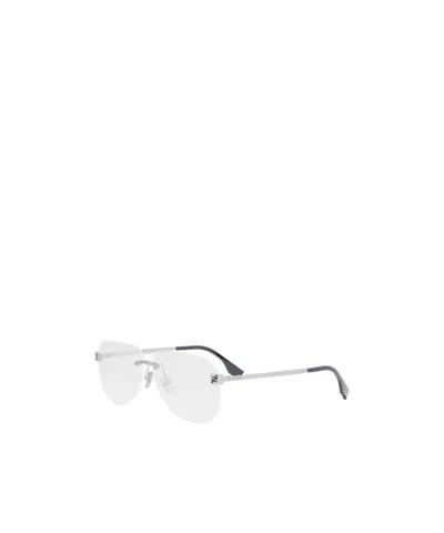 Fendi Logo Flat Mirror In White