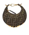 Fendi Ff Jacquard Fabric Graphy Mini Bags In Black