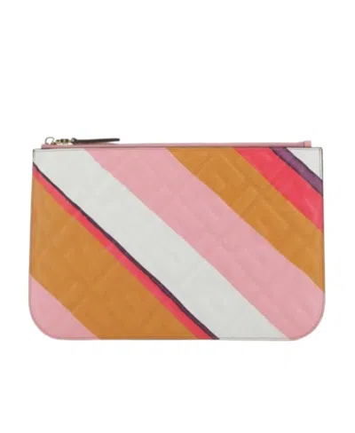 Fendi Logo Hand-held Bag In Brown