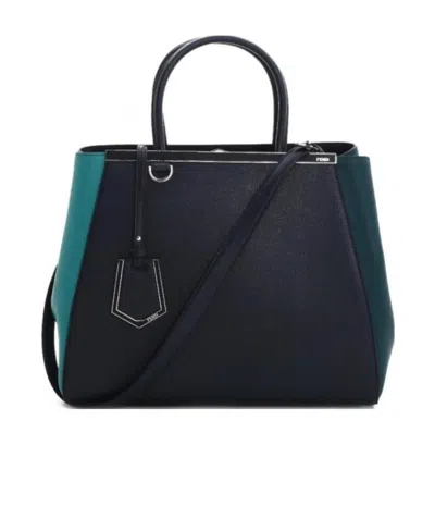 Fendi Logo Handbag In Black