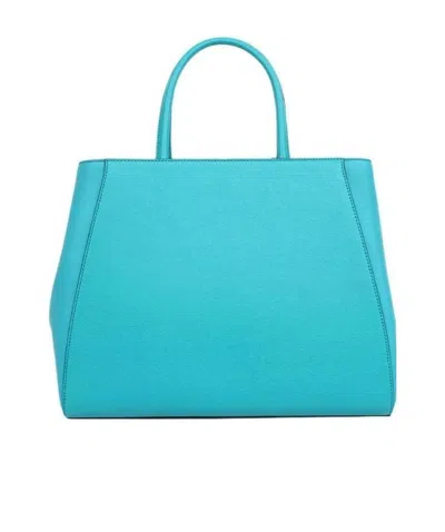 Fendi Logo Handbag In Blue