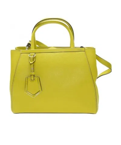 Fendi Logo Handbag In Yellow