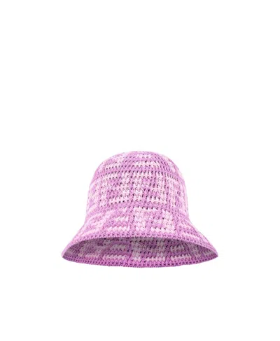Fendi Logo Hat In Pink