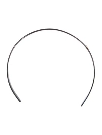 Pre-owned Fendi Logo Headband In Black