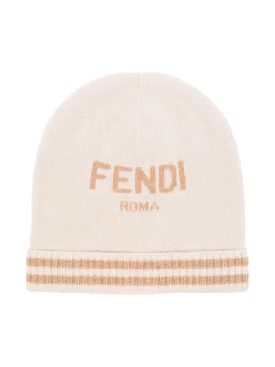 FENDI LOGO-INTARSIA BEANIE