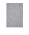 Fendi Logo-intarsia Frayed-edge Scarf In Gray