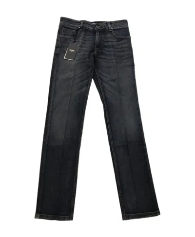 Fendi Logo Jeans In Black