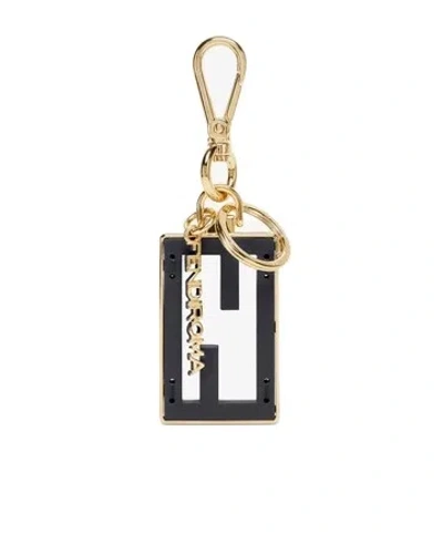 Fendi Logo Key Chain In Black