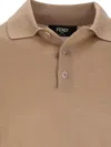 Fendi Wool Polo In Nut