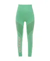 Fendi Logo Leggings In Green