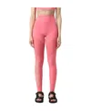 Fendi Logo Leggings In Pink
