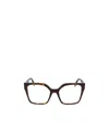Fendi Logo-lettering Cat-eye Frame Glasses In Black