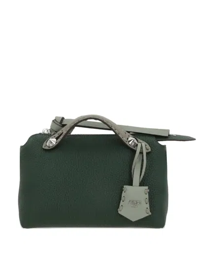 Fendi Logo-lettering Tote Bag In Green