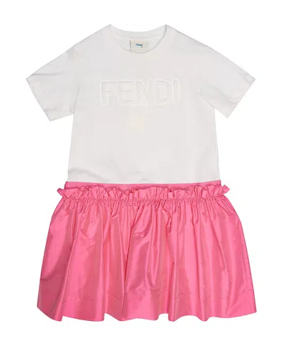 Fendi Logo Logo Dress In White