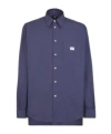 Fendi Logo Long-sleeved Shirt In Blue