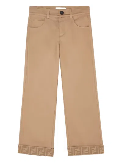 FENDI LOGO-MOTIF TROUSERS