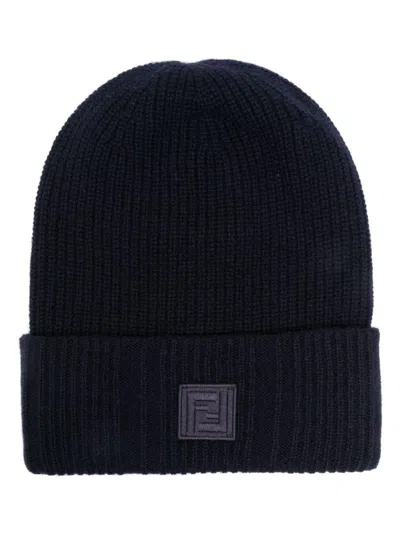 ニットキャップ・ビーニー Fendi Midnight Blue Wool Blend Beanie Hat Fendi Midnight Blue Wool Blend Beanie Hat | ModeSens