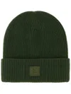 Fendi Green Wool Blend Beanie Hat In Green