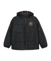 Fendi Logo-patch Hooded Jacket In Black