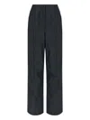 Fendi Light Blue Ff Chambray Pants In Blue