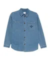 Fendi Logo-patch Overshirt In Blue