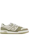 Fendi Leather Sneakers With Ff Lateral Logo In グリーン