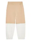 Fendi Logo-patch Two-tone Trousers In Multi