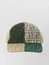 Fendi Patchwork Design Baseball Hat With Logo