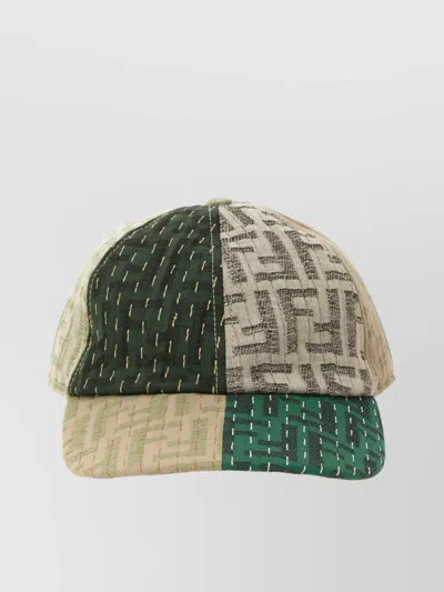FENDI LOGO PATCHWORK BASEBALL HAT