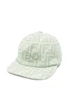 Fendi Logo-pattern Cap In Green