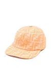 Fendi Logo-pattern Cap In Orange