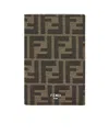 Fendi Logo Pattern Clip In Brown