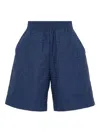 Fendi Logo-pattern Shorts In Blue
