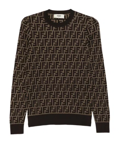 Fendi Logo Pattern Sweater In Multi