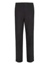 Fendi Logo Patterned Trousers In Black