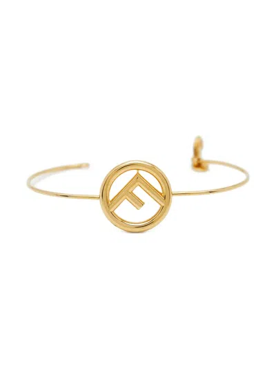 Pre-owned Fendi Logo-plaque Bangle