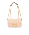 Fendi Logo-plaque Leather Bag In Pink